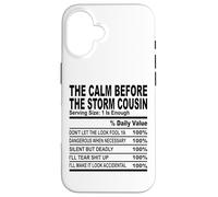 calma prima della tempesta cugino nutrizione fatto cugino uomini donne Custodia per iPhone 16