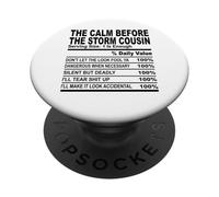calma prima della tempesta cugino nutrizione fatto cugino uomini donne PopSockets PopGrip Adesivo