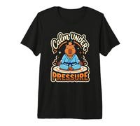 Calma sotto Pressione Marziale Capybara Jiu Jitsu Arts Maglietta Premium