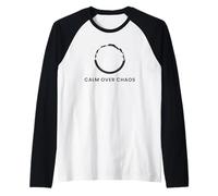Calma sul Caos - Minimal Zen Circle Maglia con Maniche Raglan