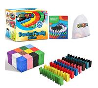 Calmado Domino Set Domino da 360 pezzi per bambini, in legno, "Domino Family Edition" Set + Borsa + Libretto