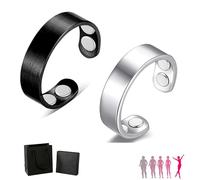 Calmara - Anello magnetico per terapia magnetica, in rame, per donne e uomini, in puro rame massiccio, regolabile, con confezione regalo, Rame, Rame
