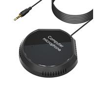CalmGeek Microfono da conferenza desktop a condensatore omnidirezionale a 360° 3,5 mm Plug & Play per PC Computer Mic compatibile con Windows Mac per PC Laptop Videoconferenze Registrazione Chat