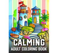 Calming Adult Coloring Book: 100 Page Large Print Nature & Animals Coloring Book for Adults Relaxing Flowers, Cottages, Landscapes, Birds, and Wildlife Designs for Stress Relief