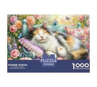 Calming Cat Nap Durable Material Easy to Assemble Pieces, Relaxing, Unwinding And Enjoying Quiet Moments 38x26cm/1000pcs