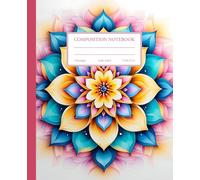 Calming Mandala Composition Notebook: Pastel Cover | 7.5 x 9.25 in | Wide Ruled | 110 Pages | Perfect for School, Work, or Self-Reflection