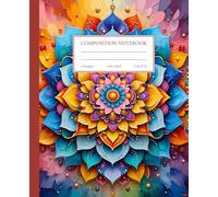 Calming Mandala Composition Notebook: Pastel Cover | 7.5 x 9.25 in | Wide Ruled | 110 Pages | Perfect for School, Work, or Self-Reflection