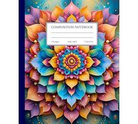 Calming Mandala Composition Notebook: Pastel Cover | 7.5 x 9.25 in | Wide Ruled | 110 Pages | Perfect for School, Work, or Self-Reflection