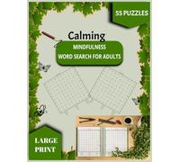 Calming Mindfulness: 9-Word Puzzle Book with 55 Tranquil Challenges | 8.5x11" | Paperback