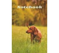 Calming Nature Dachshund Notebook: Peaceful Red Dachshund Walking Through a Field of Grass | Relaxing Writing Notebook for Dachshund Lovers | 6x9 inches, College Ruled Lined Journal, 120 pages