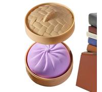 Calming Squeeze - Bun Shaped Fidget Stress Relief | Fun Handheld Sensory Toy for Home, School, Dorm, Travel, Car Rides, Boys Girls, Children or Portable Relaxation Companion