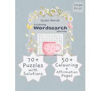 Calming Wordsearch Puzzle & Colouring Book (Large Paperback): Word search puzzles & colouring pages with affirmations for anxiety & stress relief. 8.5 ... Gift for holiday, vacation & relaxation.