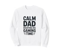 Calmo papà godendo Il Suo Gioco Tempo Giocatore Padre Felpa