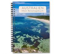 Calmondo Diario di viaggio Australia, taccuino da viaggio, diario da viaggio, regalo personalizzato per lavoro e viaggio, per semestre all'estero ecc. Raccoglitore ad anelli, formato DIN A5 per 3