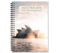 Calmondo Diario di viaggio Australia, taccuino interattivo, diario da viaggio, libro da viaggio, regalo personalizzato per lavoro e viaggi, semestre all'estero ecc. DIN A5 per 3 settimane | Opera di