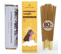 CALMVEDA, Incenso Vaniglia con Patchouli - (80 Pezzi) Incenso Bastoncini NO carbone, realizzato con fiori riciclati | Incensi Naturali Utilizzato come incenso guarigione spirituale chiesa