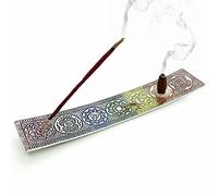 CALMVEDA, Porta Incenso Chakra in Metallo Per Bastoncini E Coni,risveglia La Tua Energia Interiore, Accessori Per Meditazione, Decorazione Chakra e Decorazione Della Stanza Hippie (25.4 Cm)