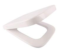 Calmwaters® Sedile WC per Keramag Renova Nr 1 Plan (202150, 202160) Abbassamento automatica, Copriwater made in EU, Coperchio rimovibile, Forma quadrata, Tavoletta WC Sovrapposto Bianco