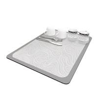 CALOPEAH Tappetino Scolapiatti Super Assorbente 50x40 cm Grigio Chiaro