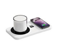 Calore Caffè | Salde Di Bevande Intelligenti Con 3 Livelli Di Riscaldamento E Caricabatterie Wireless Per Il Telefono Cellulare E La Di Per Uso- Per Ufficio, A Casa, Lavoro, Scrivania