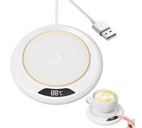 Calore del caffè - 3 livelli Temperatura Taglie di caffè Pieno per la scrivania 20W, cuscinetto di calore regolabile elettrico per bandiera di bevande per latte da tavolo da pranzo bar per la casa.