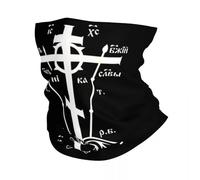 Calore invernale Croce del Golgota Chiesa ortodossa Bandana Scaldacollo Uomo Donna Inverno Sci Escursionismo Sciarpa Ghetta Copertura per il viso