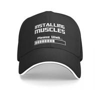 Calore Invernale e Tempo Libero, Installazione Muscoli Si Prega di Attendere Barra di Carico Berretto da Baseball Moda Sandwich cap Unisex Copricapo Regolabile attività