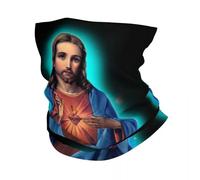 Calore invernale Personalizzato Cristo Bandana Inverno Scaldacollo Donne Antivento Wrap Sciarpa per il Viso per l'escursionismo Sacro Cuore Di Ghetta Fascia