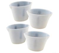 Calore per la prova Tazze del Silicone 4PCS per DIY Candy Fare Calore per | Include due tazze da 250 ml e due da 500 ml, controllo preciso del volume per ricette, colore bianco