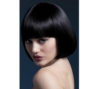 Calore Resistente Parrucca Lavabili Styleable Donna Costume Mia Caschetto Nero