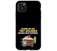 Calorie Sono Solo Piccoli Soldati Divertente Cake Design Custodia per iPhone 11 Pro Max