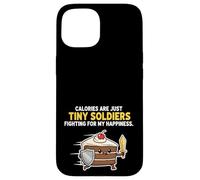 Calorie Sono Solo Piccoli Soldati Divertente Cake Design Custodia per iPhone 15