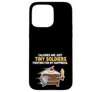 Calorie Sono Solo Piccoli Soldati Divertente Cake Design Custodia per iPhone 15 Pro Max