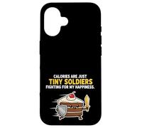 Calorie Sono Solo Piccoli Soldati Divertente Cake Design Custodia per iPhone 16