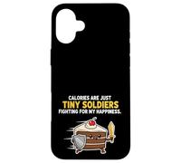 Calorie Sono Solo Piccoli Soldati Divertente Cake Design Custodia per iPhone 16 Plus