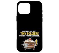 Calorie Sono Solo Piccoli Soldati Divertente Cake Design Custodia per iPhone 16 Pro Max