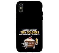 Calorie Sono Solo Piccoli Soldati Divertente Cake Design Custodia per iPhone X/XS