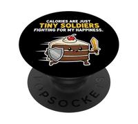 Calorie Sono Solo Piccoli Soldati Divertente Cake Design PopSockets PopGrip Adesivo