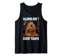 Calories Don´t Count Golden Retriever Hamburger Cibo Amante Canotta