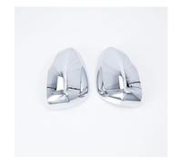 Calotta Auto Specchietto Retrovisore Copertura Trim Accessori Nero In Fibra Di Carbonio Lato Cromato Specchio Coperture Per Mitsubishi Eclipse Per Cross 2019 2021(Chrome silver)