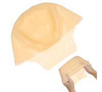 Calotta Calvo in Lattice Khaki 1 Pezzo, Effetto Realistico, Riutilizzabile | Accessorio per Make-up di Scena e Film, Superficie Liscia, Adatta a Varie Misure della Testa, Naturale