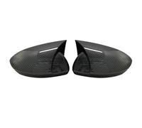 Calotta CoperturaSpecchio Compatibile con Megane 4 2016 2017 2018 2019 2020 Bat Copertura Specchietto Retrovisore Laterale Nero Lucido Accessori di Ricambio(Carbon Fiber Pattern)