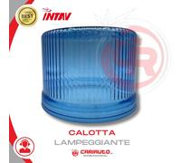 Calotta Lampeggiante SHARK H 105mm Per 9 e 12 Led Plastica Blu Ambulanza INTAV