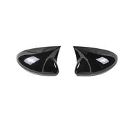 Calotta Nero Lucido O Fibra Di Carbonio Sinistra Destra Specchio Per Auto Specchietto Retrovisore Coperture Protettive Per MEGANE 4 MK4 2016 2017 2018-2020(Glossy Black)