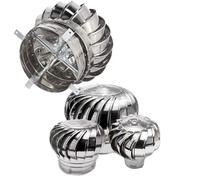 calotta per camino, Ventilatore per turbine eoliche in acciaio, sfiato per, prese d'aria rotanti rotonde, uscita dell'aria per fabbriche di case(200mm/8inch)