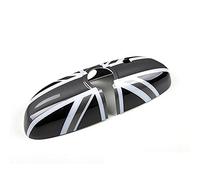 Calotta per specchietto retrovisore interno compatibile con Mini Cooper one s jcw F Series F54 F55 F56 F57 F60 (Union Jack grigio, con foro per luce)
