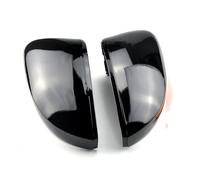 Calotta Per VW Polo MK5 6R 6C 2 Pezzi ABS Coperchio Specchietto Retrovisore Laterale Sostituzione Guscio Rivestimento Tappi Specchietto Laterale Accessori(Bright black)
