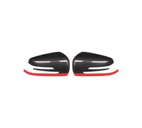 Calotta Specchio Retrovisore For Benz B-Class W246 2012-2019 Half-covered Rearview Mirror Shell Modified Adhesive Type(Carbon fiber pattern+red)