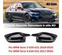 Calotta Specchio Retrovisore Per BMW Serie-3 G20 G21 Serie-5 G30 G31 in stile M3