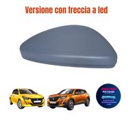CALOTTA SPECCHIO SPECCHIETTO RETROVISORE DX PEUGEOT 208 2008 2019 VERSIONE LED
